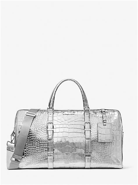 michael kors bedford metallic leather large clutch|MICHAEL Michael Kors Bedford Travel Extra Large Weekender.